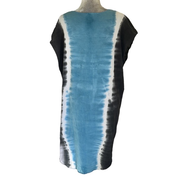 Anthropologie Stark X Riverway Tie Dye Linen Gauze & Knit Oversized Tunic Top XS - Picture 6 of 11